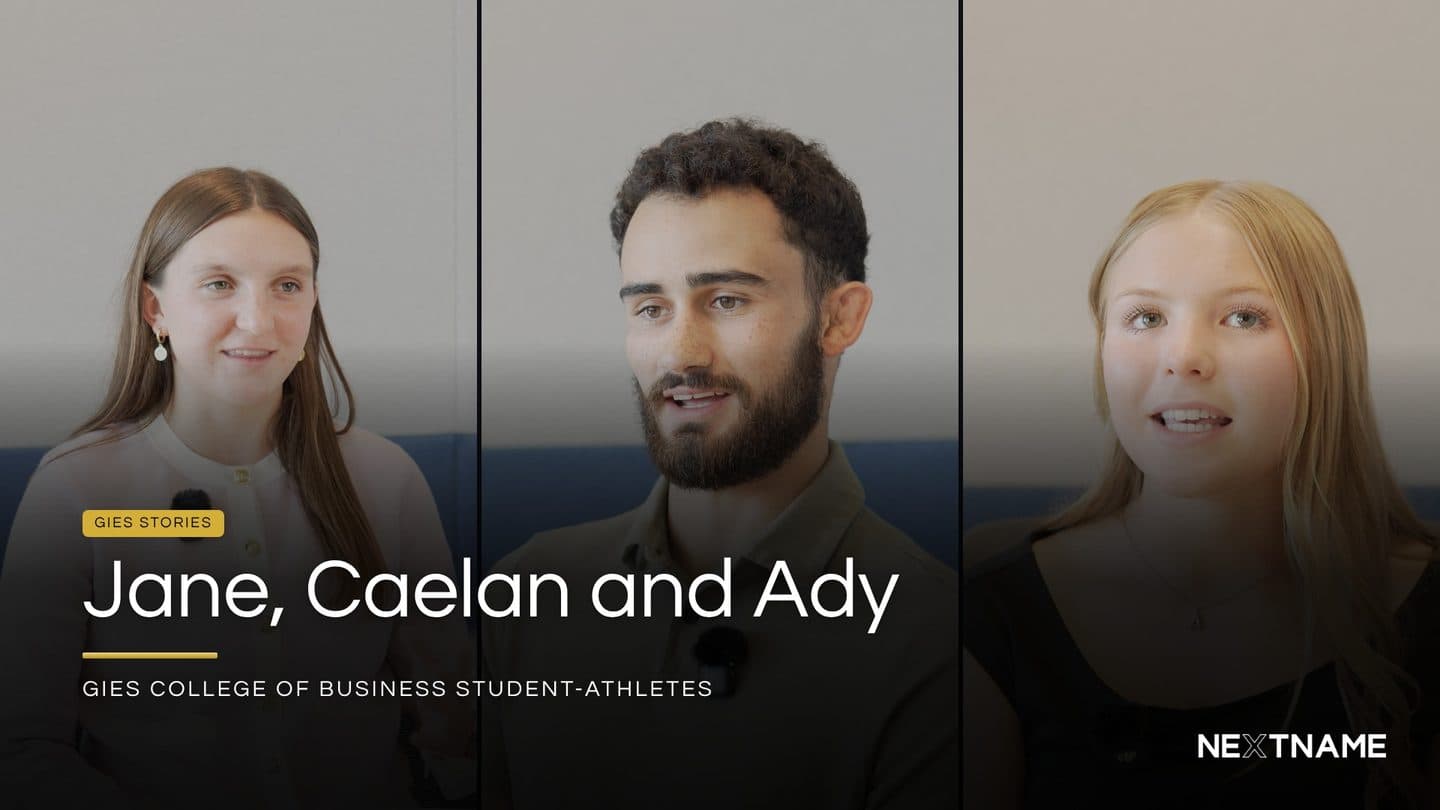 Gies Stories: Jane Lynch, Caelan Riley and Ady Kiddy, Illinois student-athletes at the Gies College of Business