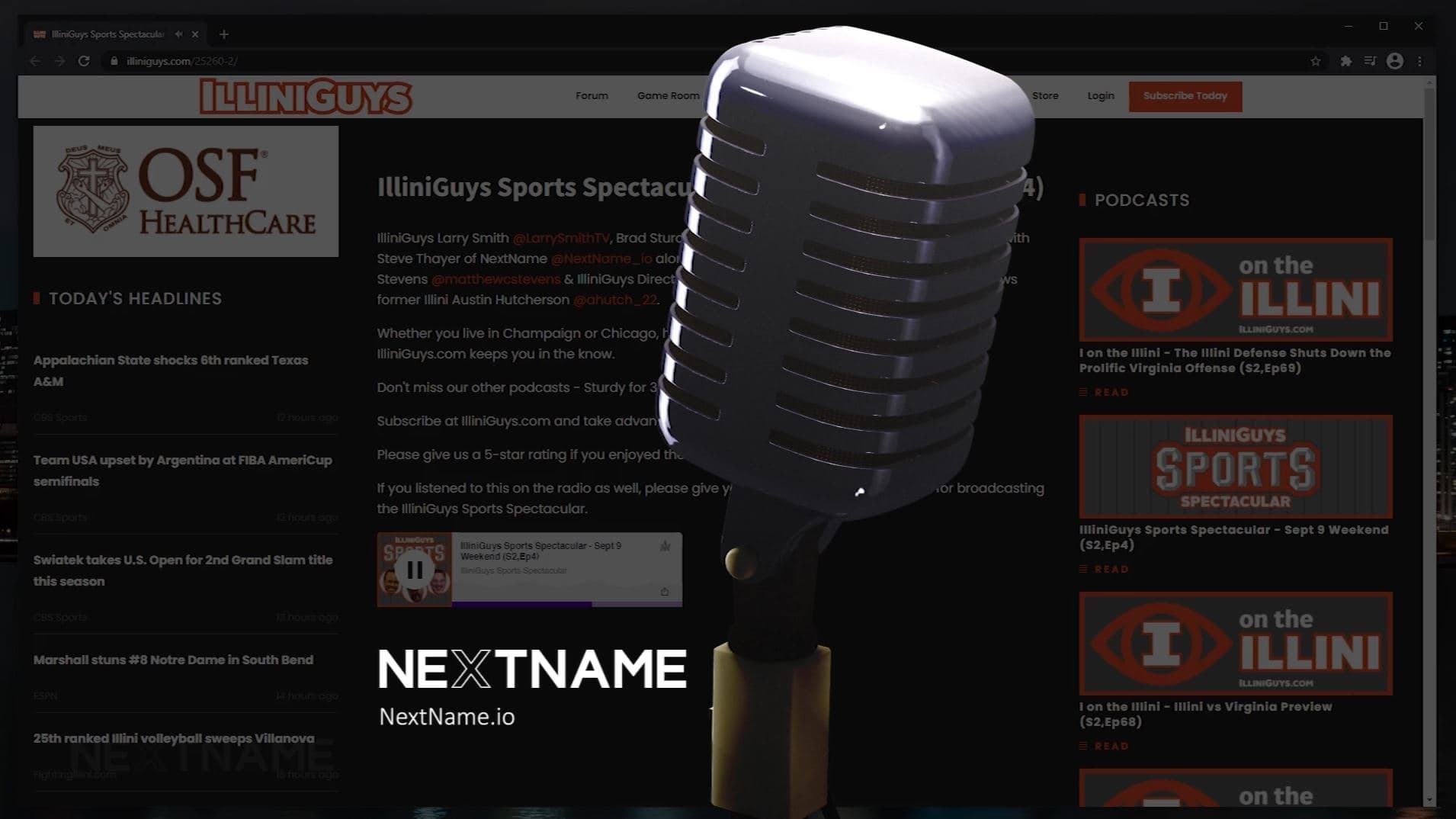 IlliniGuys Sports Spectacular Talk NIL with Steve Thayer of NextName